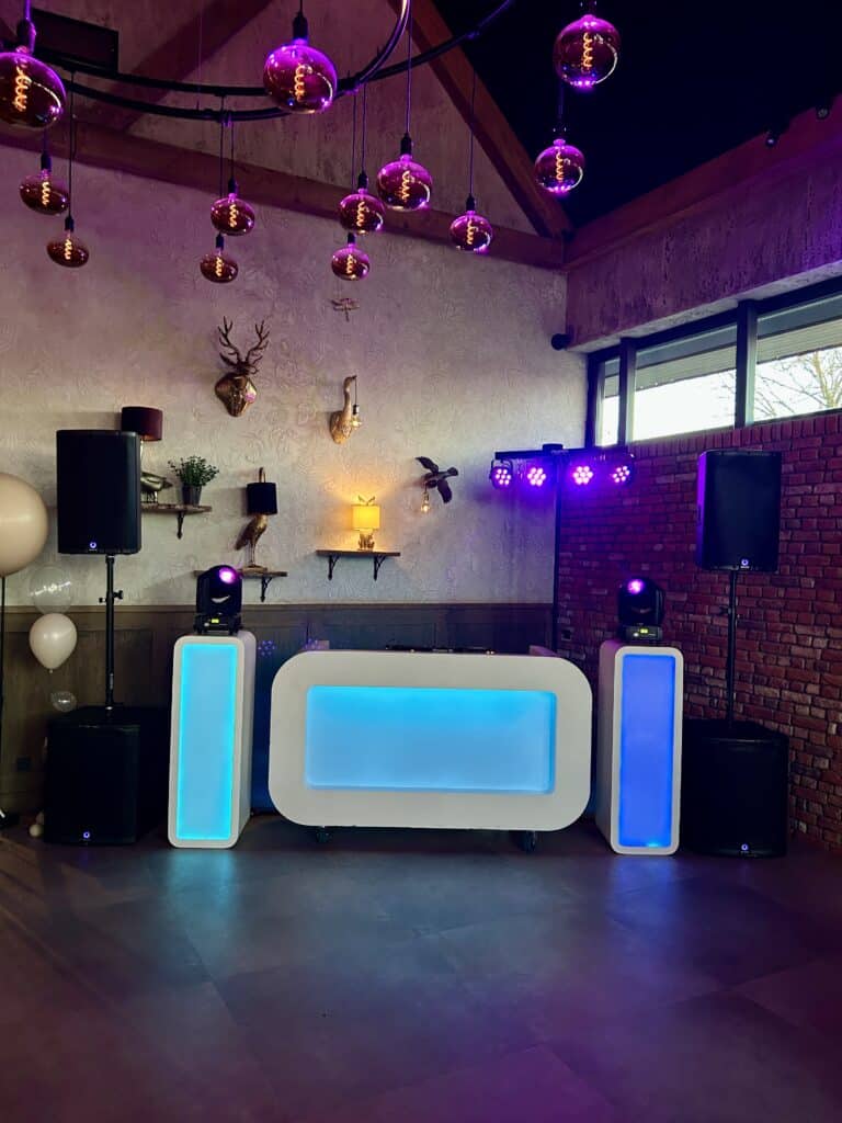 LED DJ Show tijdens een bruiloft bij locatie Nieuw Schaijk
